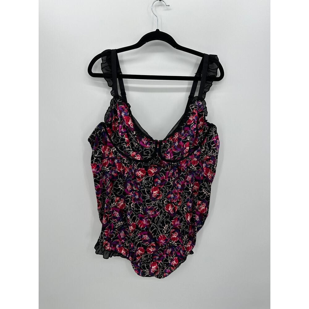 Torrid Curve Bodysuit Womens Szโ 6X Floral Sexy Thong Underwire Intimates Date